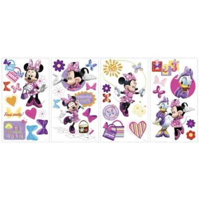 Afbeelding van Joy Toy RM Disney Minnie en Daisy muurtattoo, pvc, naturel, 29 x 13 2,5 cm