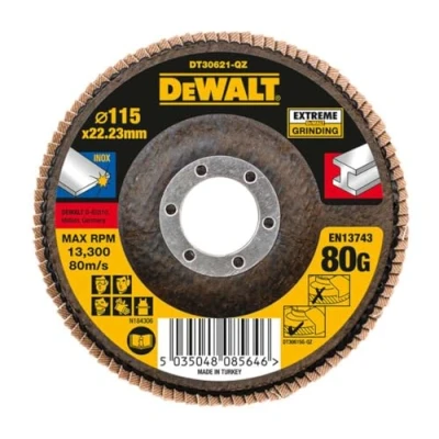 Afbeelding van DeWalt Accessoires Lamellen schuurschijf EXTREME 115x22.2mm 80G DT30621 QZ 1 stuk