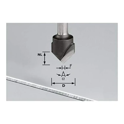 Afbeelding van Festool Accessoires HW S8 D18 90 (Alu) V groeffrees 491444