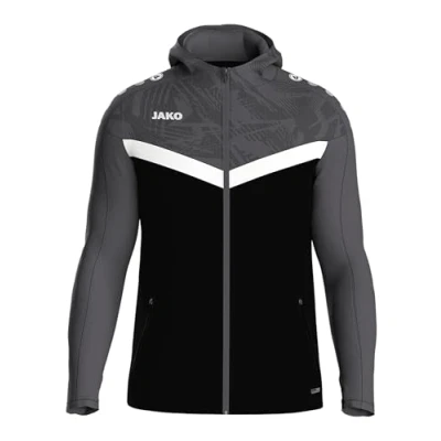 Afbeelding van JAKO Iconic capuchonjack met ritssluiting, comfortabele sweatjas Keep Dry functie, van 100% gerecycled polyester