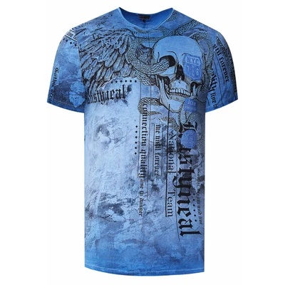 Afbeelding van Rusty Neal Tshirt print, Heren, Maat: XL, Blau