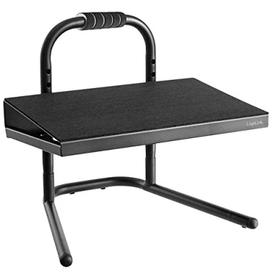 Afbeelding van LogiLink EO0007 Sonstiges Zubehör Voetensteun (b x d) 400 mm 339 Ergonomisch, In hoogte verstelbaar, Met schuimstoflaag Zwart