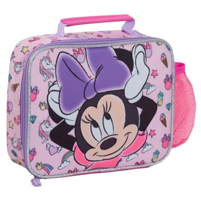 Afbeelding van Disney Minnie Mouse Lunchbox met flessenhouder voor meisjes, school, geïsoleerde koelbox