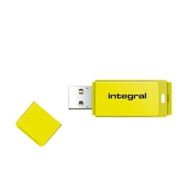 Afbeelding van Integral 128GB USB2.0 drive NEON YELLOW USB flash Type A 2.0 Geel