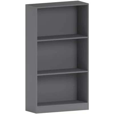 Afbeelding van Vida Designs Cambridge 3 Tier Medium Boekenkast, Grijs Houten Rekken Display Opbergunit Kantoor Woonkamer Meubels