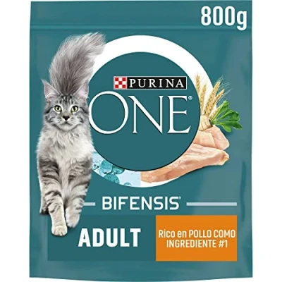 Afbeelding van PURINA ONE Bifensis Droogvoer voor volwassenen, rijk aan kip en volkoren granen, 8 zakken à 800 g