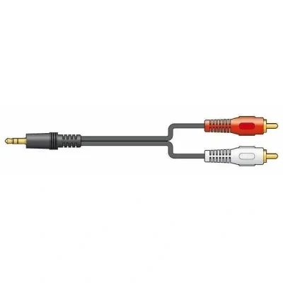Afbeelding van Vonyx Audiokabel: 2x RCA / Tulp 1x 3.5mm Jack 1.5m