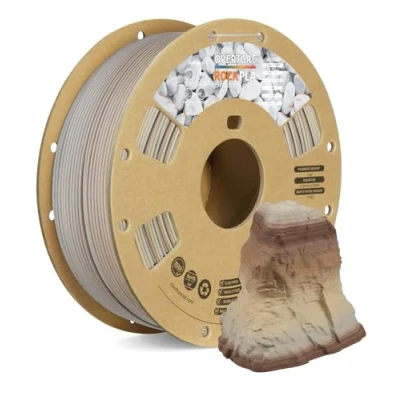Afbeelding van OVERTURE Rock PLA filament, 1,75 mm, rol, 1 kg spoel (2,2 lbs), maatnauwkeurigheid +/ 0,05 voor 3D printer (Fossil Rock)