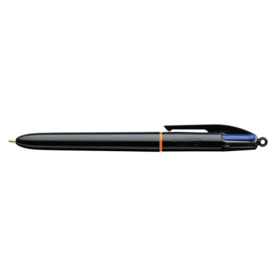 Afbeelding van Balpen Bic 4kleuren Pro met ring medium zwart
