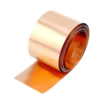 Afbeelding van QWORK® Koperfolie Koperplaten 0,1 mm, 99,9% puur koper 0,1mm x 5cm 5M