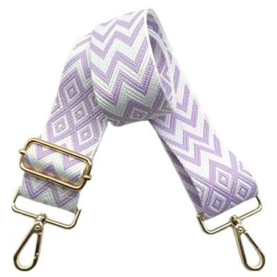Afbeelding van Schouderriem voor tas, 5 cm, brede riem, schoudertas, verstelbaar, schouderriem, verwisselbare handtas met goudkleurige gesp, dames, doe het zelf, accessoires (lichtpaars), 19