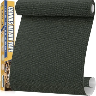 Afbeelding van zelfklevende stof, 40 x 160 cm, waterdichte stoftape, canvas patches voor buitenmeubels, bootafdekkingen, banken, tenten, loungestoelen, zonwering, donkergroen