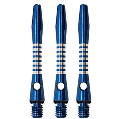 Afbeelding van ABC Darts Dart Shafts Aluminium Ringed Blauw Short 3 sets (9 stuk)
