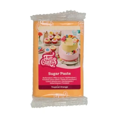 Afbeelding van FunCakes Rolfondant Fondant voor Cupcakes en Taarten Tropical Oranje 250g