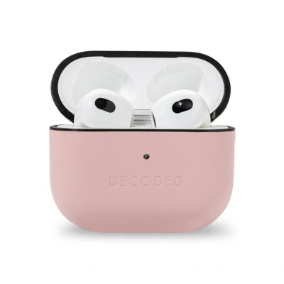 Afbeelding van Decoded Leather AirCase Apple AirPods 3 Silver Pink