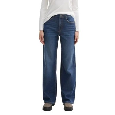 Afbeelding van TOM Tailor WIDE MIT HIGH Waist Flared Jeans, Dames, Maat: 29x32, Used dark stone blue denim