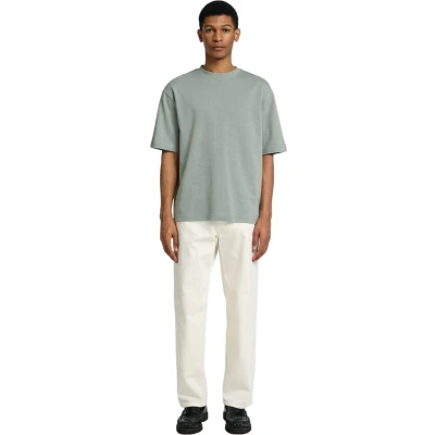Afbeelding van Selected Homme Slhlooseoscar O NECK TEE Tshirt basic, Heren, Maat: Large, Iceberg green