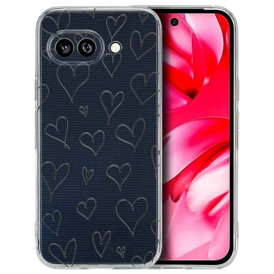 Afbeelding van imoshion hoesje Geschikt voor Google Pixel 9a Design verpakking Hearts