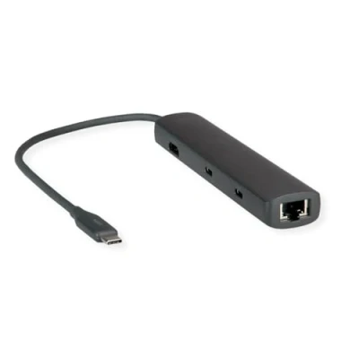 Afbeelding van ROLINE Dockingstation USB Type C, 8K30 HDMI, x USB3.2 Gen2 (2xA + 1xC), 1x PD, 2,5GigaEth