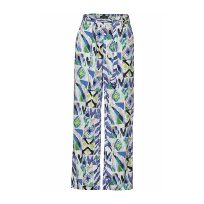 Afbeelding van Cecil Multicolor Print Broek, Dames, Maat: Large, Weiß