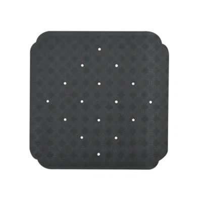 Afbeelding van Spirella douchemat Ruby badmat antibacterieel antislip met zuignappen zwart ca. 53 x cm natuurlijk rubber