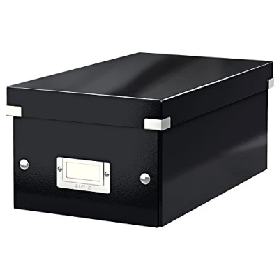 Afbeelding van Leitz 60420095 archiefdoos Click &amp; Store CD, grijs karton voor dvd&#039;s 352 x 206 147 mm zwart