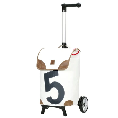 Afbeelding van Andersen Shopper Trolley &#039;Unus Fun 360 &#039; cognac / zwart wit