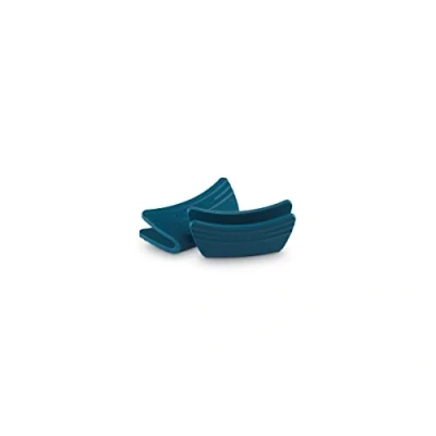 Afbeelding van Le Creuset Handvatten Deep Teal Siliconen 12 x 6 cm 2 Stuks