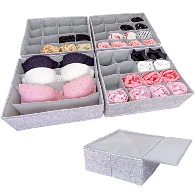 Afbeelding van Simple Joy Pax 75 Organizer voor IKEA kledingkast; stevige bodem; opberg /inzetsysteem lades, sokken, beha, ondergoed, 4 delige set