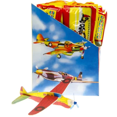 Afbeelding van Uitdeelcadeautjes Flying Gliders Foam Vliegtuigen 48 stuks