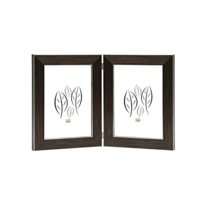 Afbeelding van Deknudt Frames fotolijst S41VK3 H2V bruin tweeluik 2x 13x18 cm