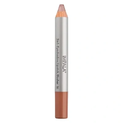 Afbeelding van Impala jumbo potlood 3 in 1 oogschaduw, lippenstift en blush kleur 16 Zalm metallic