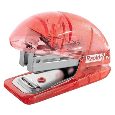 Afbeelding van Rapid Colour&#039;Breeze Mini Nietmachine met Bovenlaadmechanisme Capaciteit tot 10 Vel Geïntegreerde Ontnieter Nietjes Meegeleverd Koraal
