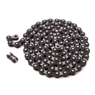 Afbeelding van KHE BMX/FIXIE ketting 1/2&quot; x 1/8&quot; 112 schakels links slechts 385g met kettingslot I4 vele kleuren (zwart)