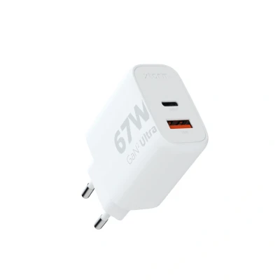 Afbeelding van Xtorm GaN2 Dual USB C Snellader 67W Wit