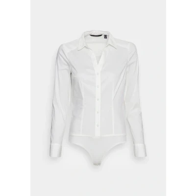 Afbeelding van Vero Moda Petite Vmlady String Overhemdblouse, Dames, Maat: Large, Snow white