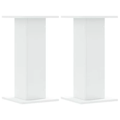 Afbeelding van vidaXL Speakerstandaards 2 st 30x30x60 cm bewerkt hout wit
