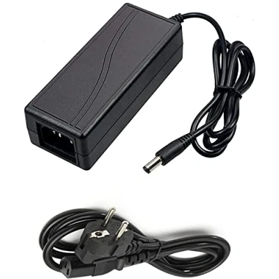 Afbeelding van 24V 6A Voeding, Meiyue LED Voeding 100 240V AC/DC Voedingsadapter Transformator 5,5 mm x 2,1 DC uitgangscontactdoos Universele voor 5050 3528 ledstrips, elektronische apparaten enz.