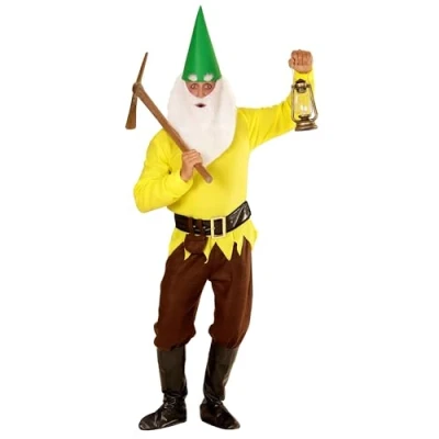 Afbeelding van Widmann Dwerg &amp; Kabouter Kostuum Tuin Geel Man Small Carnavalskleding Verkleedkleding