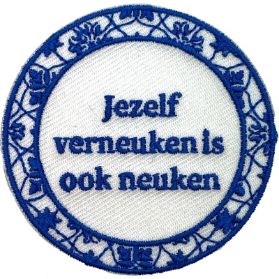Afbeelding van Fjesta© Oeteldonk embleem Tegeltje jezelf verneuken