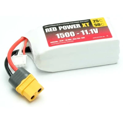 Afbeelding van Red Power LiPo accupack 11.1 V 1500 mAh Softcase XT60
