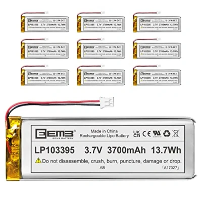 Afbeelding van EEMB lithium polymeerbatterij 3,7 V 3700mAh 103395 Lipo oplaadbare batterij met draad JST connector bevestig de polariteit van het apparaat en voor aankoop(10)