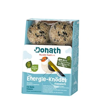 Afbeelding van Donath 12051 Energiebol Klassiek in een bio netje mezenbol 100g per bol met vet voor extra kracht waardevol vogelvoer alle seizoenen geproduceerd Zuid Duitsland, 18.5 x 13.5 6 cm