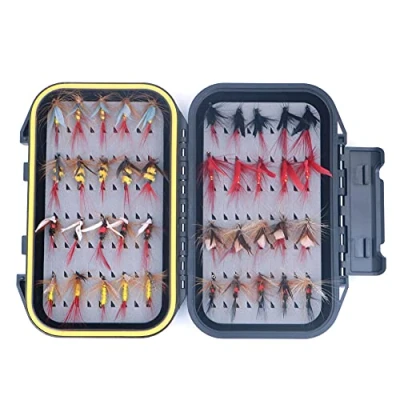 Afbeelding van ANCLLO 40 Stks Fly Vissen Vliegen Kit Lokt Streamer Assortiment met Waterdichte Box
