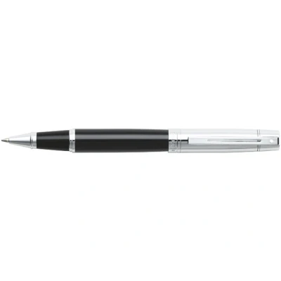 Afbeelding van Sheaffer 300 Glossy Black/Chrome Balpen Kleur: ChroomZwart De Vulpenwereld