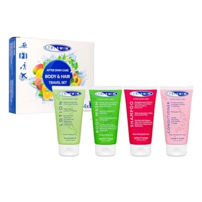 Afbeelding van TRISWIM Na Het Zwemmen Premie Chloor Verwijderen Reisset (4x90ml)