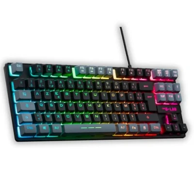 Afbeelding van Gaming toetsenbord The G Lab KEYZ CAESIUM RGB Zwart &amp; Grijs TKL