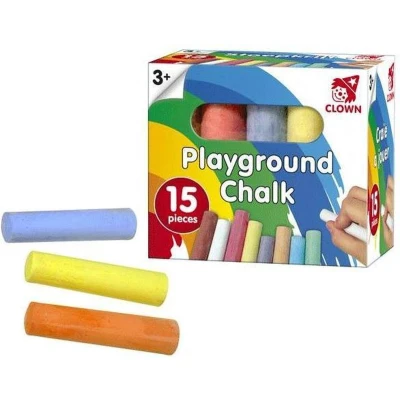 Afbeelding van Clown stoepkrijt 15x stuks Stoepkrijtjes