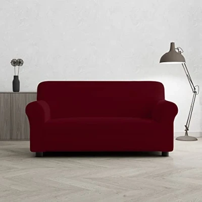 Afbeelding van Italian Bed Linen Bankovertrek &quot;Più Bello&quot;, bordeaux, 2 plaatsen