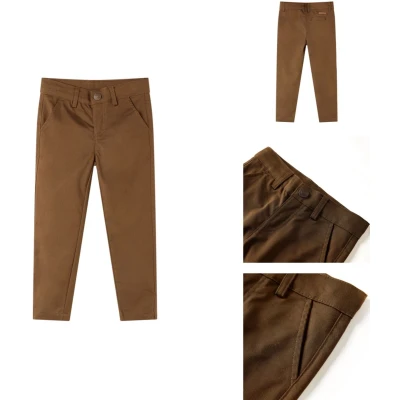 Afbeelding van vidaXL Kinderbroeken Kinderkleding Kinderkled Kinderbroek 128 cognackleurig